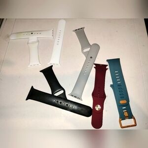 various silicone smart watch bands burgundy blue grey white black